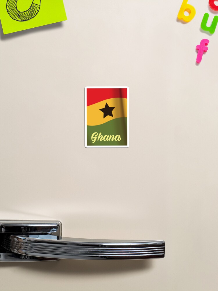 Free Postage Ghana Flag Fridge Magnet 