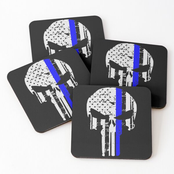 Artikelvorschau, Polizei Blue Line Totenkopf entworfen und verkauft von TraceysTreasure.