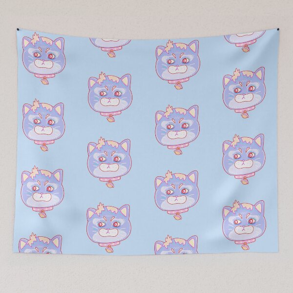 Item preview, cat blobs: apathetic british shorthair (round) designed and sold by opalsunsetart.