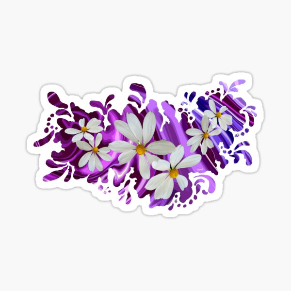 Retro Daisy Print Sticker
