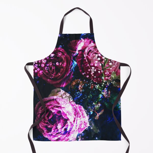 Item preview, "Evermore" floral plant collage of roses wrapped in a mist of aqua blue designed and sold by N-o-r-d-l-y-s.