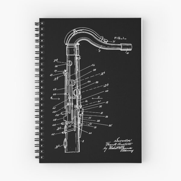 Item preview, Saxophone Player Cool Patent Style Tenor Sax designed and sold by weirdrelatives.