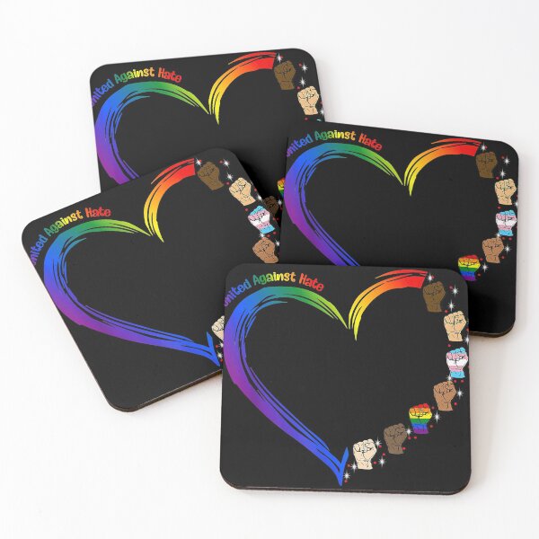 Item preview, United Against Hate LGBT Pride Black Melanin Heart Rainbow designed and sold by DeanLee.