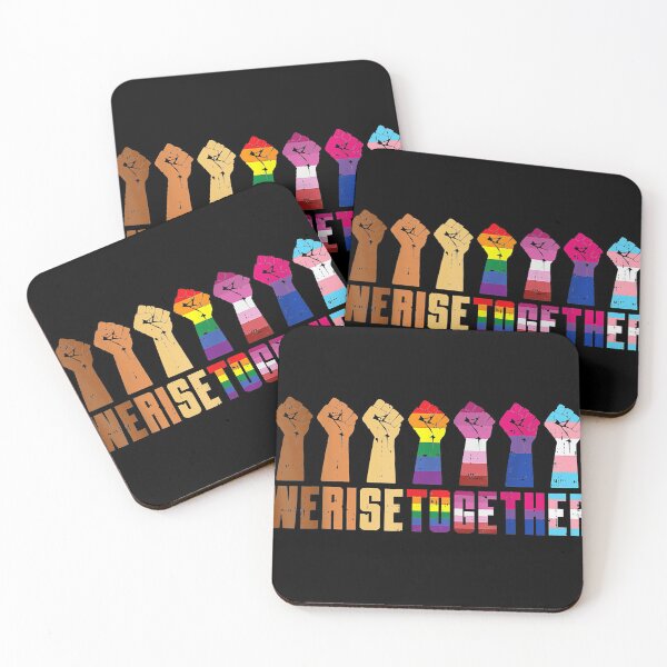 Item preview, We Rise Together Black Pride BLM LGBT Raised Fist Equality designed and sold by DeanLee.