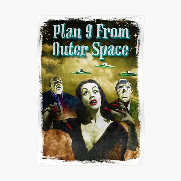 Plan 9 From Outer Space Posters Redbubble - plan 9 from outer space song roblox id