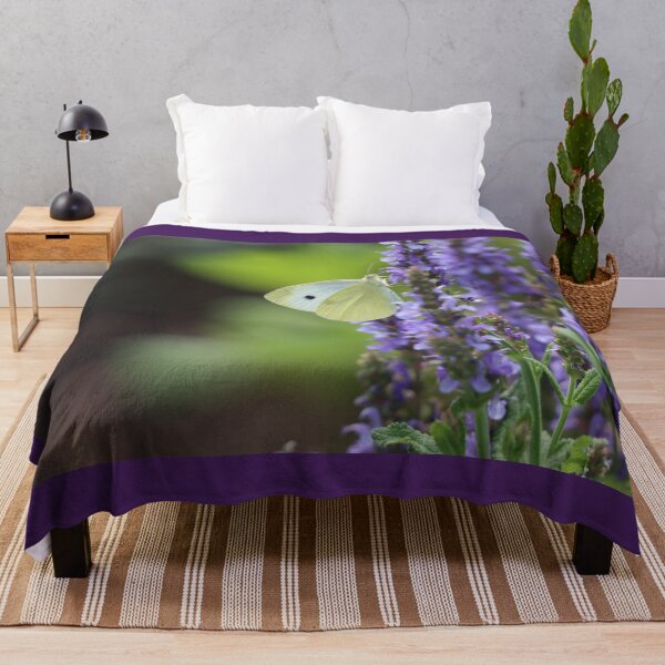 Item preview, Pretty Little Butterfly on Purple Flowers designed and sold by LisaNaturePhoto.