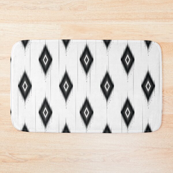 Item preview, ethnic geometric patterns Black and white design for background carpet wallpaper fabric pattern textile batik seamless embroidery style designed and sold by Pongsatorn298.