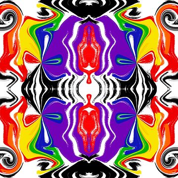 Artwork thumbnail, Zebra Gum Rainbow Abstract by ThatsJustJilly