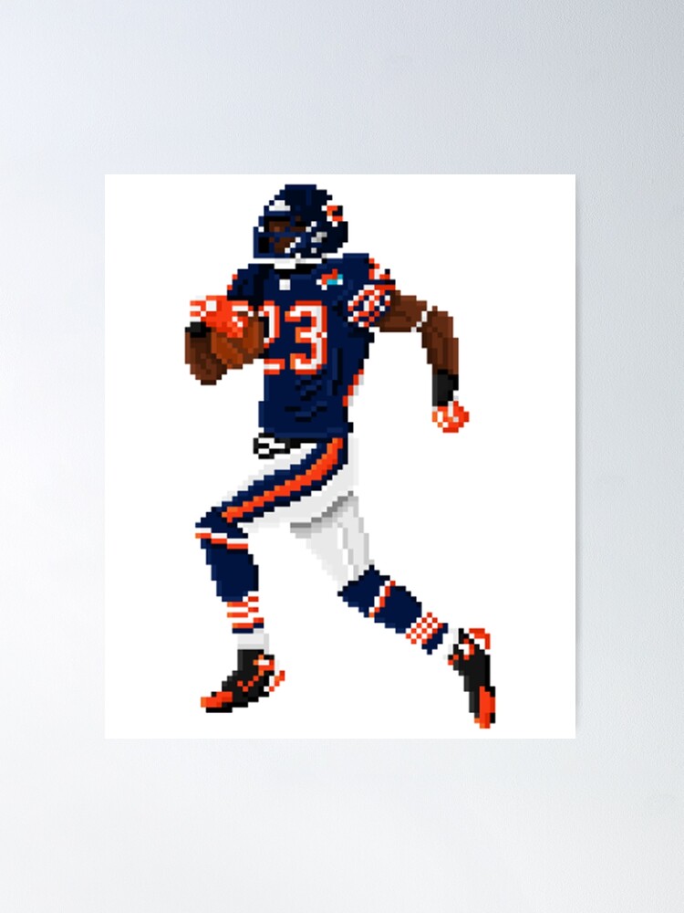 Walter Payton Chicago Bears Pixel Art 11 Canvas Print / Canvas Art