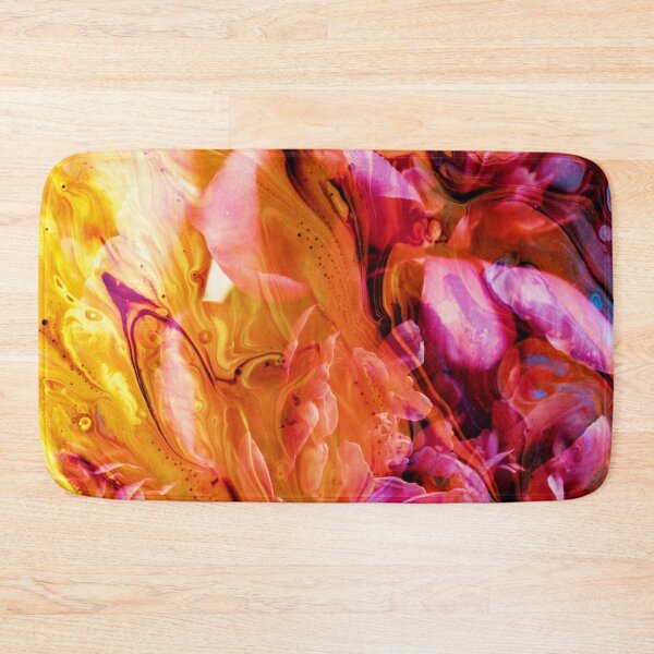 Item preview, “State of Grace” floral plant collage of carnations wrapped in a mist of red, orange and yellow gold designed and sold by N-o-r-d-l-y-s.