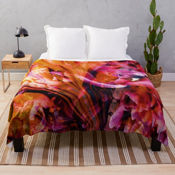 Item preview, “State of Grace” floral plant collage of carnations wrapped in a mist of red, orange and yellow gold designed and sold by N-o-r-d-l-y-s.