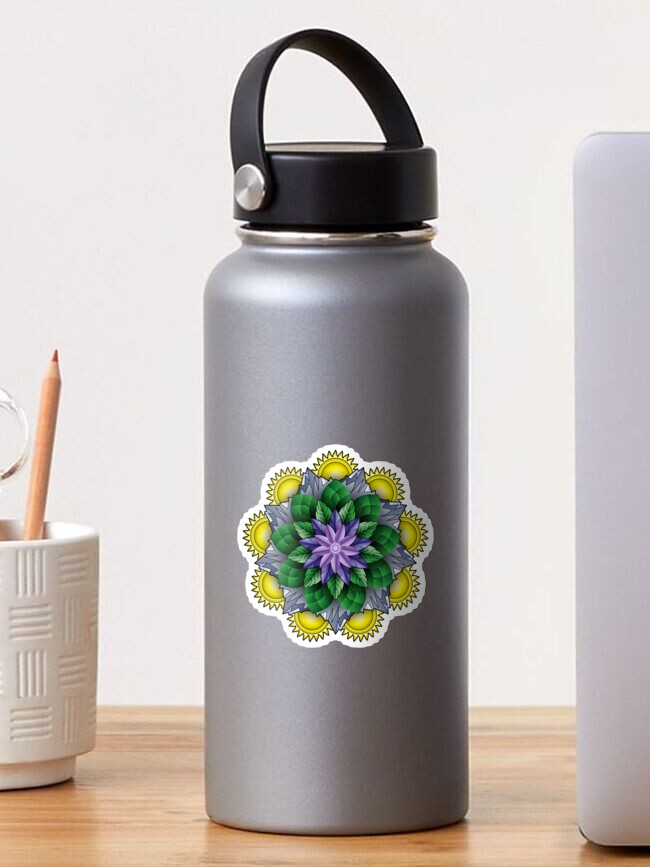 Thumbnail 1 of 3, Sticker, Mountain Mandala designed and sold by jabwai.