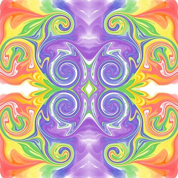 Artwork thumbnail, Rainbow Melted Milkshake Abstract by ThatsJustJilly