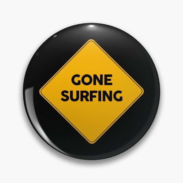Item preview, Gone Surfing | Car Stickers | Warning Sign designed and sold by FriendsList.