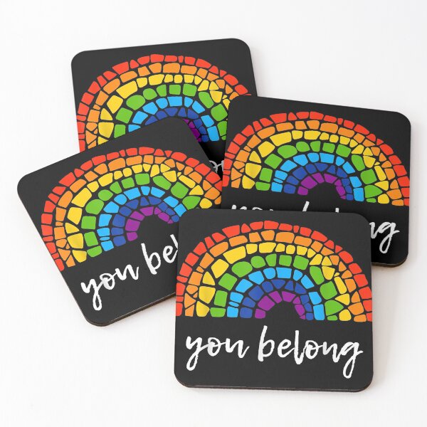 Item preview, You Belong LGBTQ+ Rainbow Gay Pride designed and sold by DeanLee.