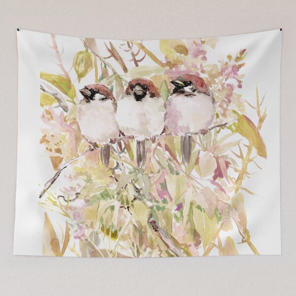 Item preview, Three Sparrows in the Woods designed and sold by surenart.