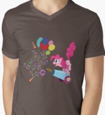 Pinkie Pie Cannon! Men's V-Neck T-Shirt