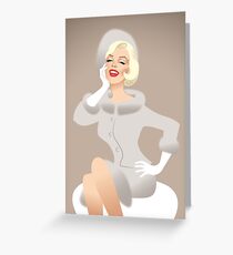 Marilyn beige Greeting Card