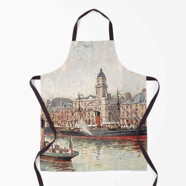 Item preview, Vintage Illustration of Aberdeen Scotland - Regent Quay & Harbour Office designed and sold by yourscotland.