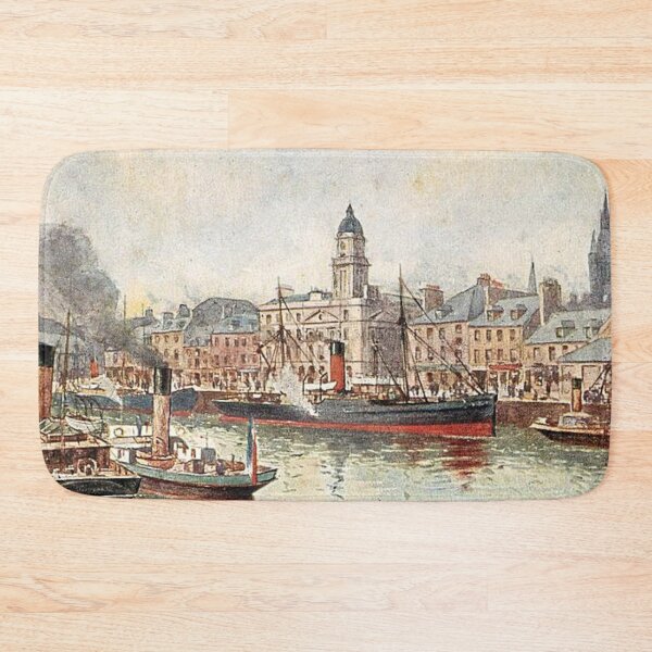Item preview, Vintage Illustration of Aberdeen Scotland - Regent Quay & Harbour Office designed and sold by yourscotland.