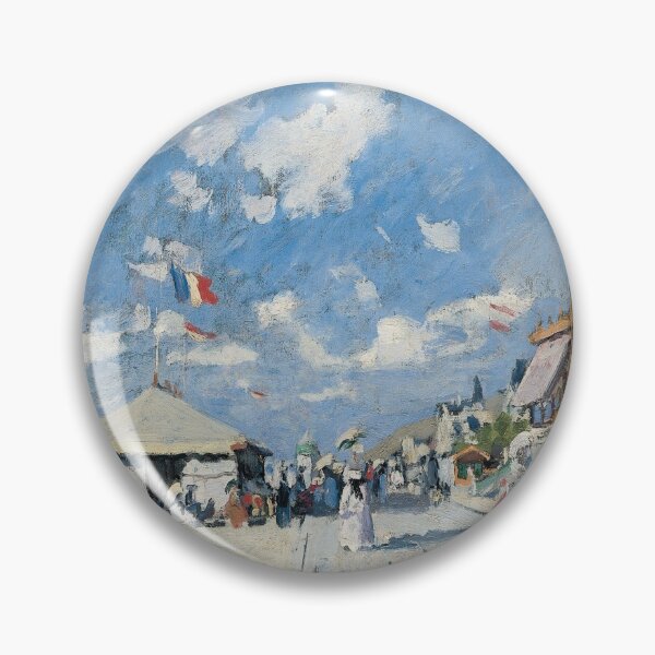 Aperçu de l'œuvre Claude Monet Peinture-Sur les planches de Trouville, hôtel des Roches Noires créée et vendue par Coffeesnow.