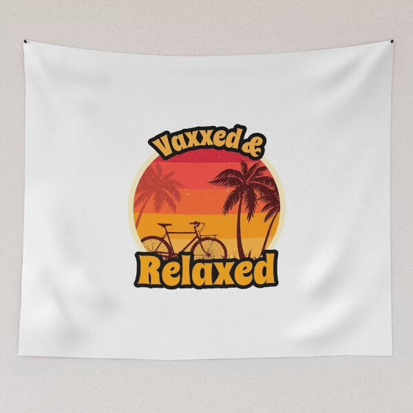 Item preview, Vaxxed and Relaxed Retro Sunset  designed and sold by Queen1120.
