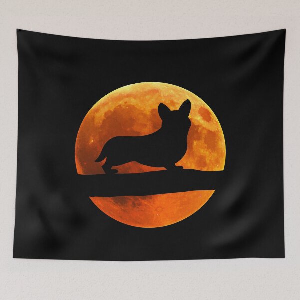 Item preview, Corgi Dog Silhouette Moon designed and sold by alaechamlal.
