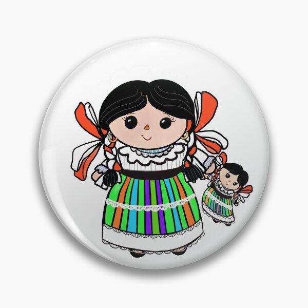 Item preview, Mexican Maria rag doll sticker art  designed and sold by nidimar.