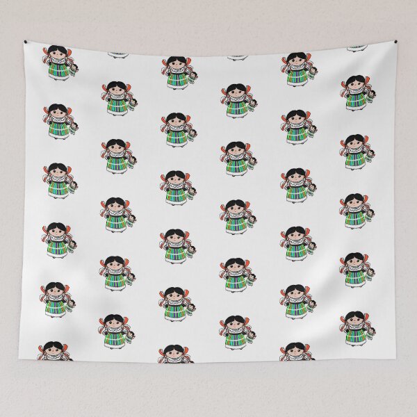 Item preview, Mexican Maria rag doll sticker art  designed and sold by nidimar.