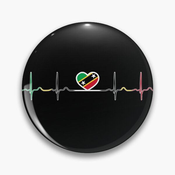 Item preview, Heartbeat Saint Kitts and Nevis designed and sold by Heartbeatsalad.