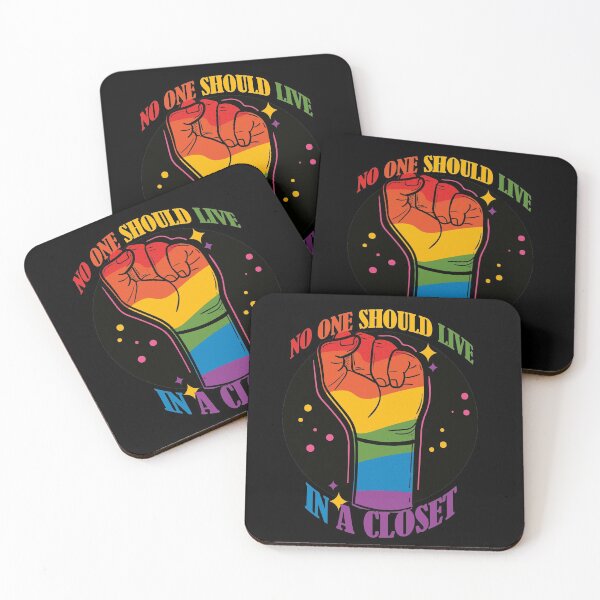 Item preview, No Should live in a closet- LGBTQ Rainbow Fist- Pride- Version 1 designed and sold by EvaWolf.