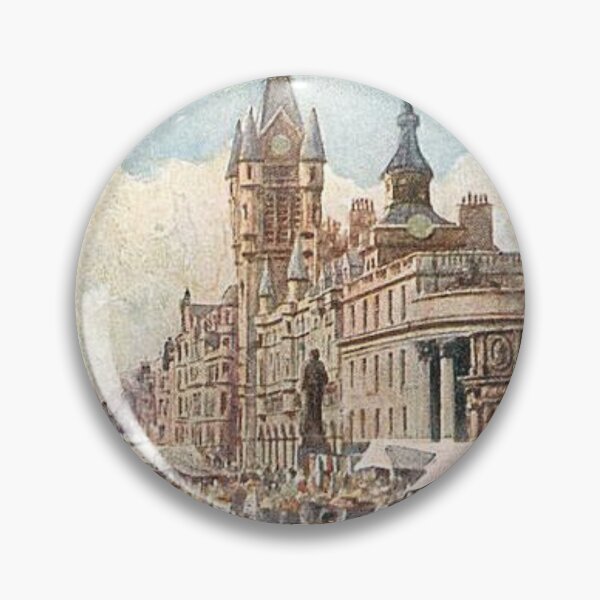 Item preview, Vintage Illustration of Aberdeen, Scotland - Castle Street & Municipal Buildings designed and sold by yourscotland.