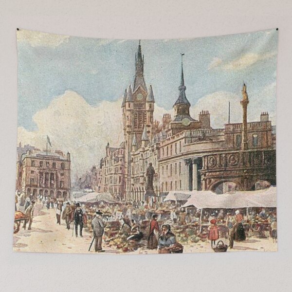 Item preview, Vintage Illustration of Aberdeen, Scotland - Castle Street & Municipal Buildings designed and sold by yourscotland.
