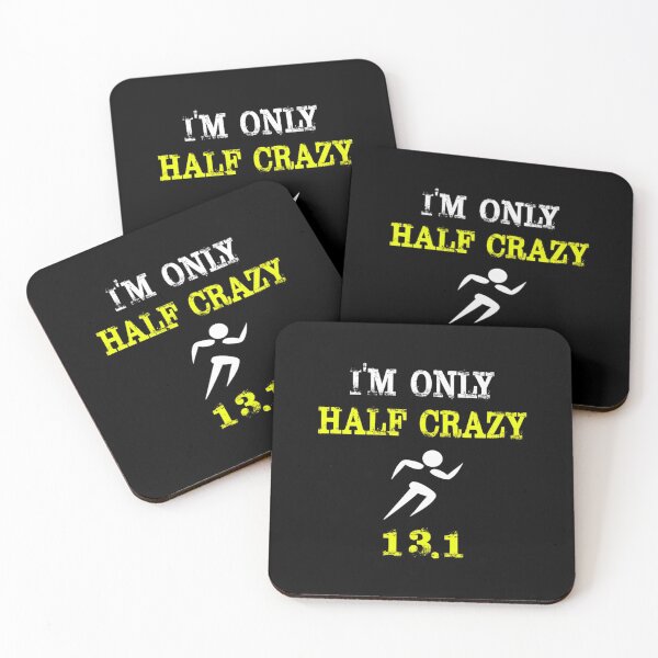 Item preview, Funny Runing Design I'm Only Half Craz| Perfect Gift designed and sold by sherricam.