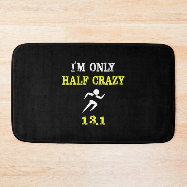 Item preview, Funny Runing Design I'm Only Half Craz| Perfect Gift designed and sold by sherricam.