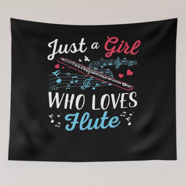 Item preview, Just A Girl Who Loves Flute Woodwind Musical Instrument Gift  designed and sold by zpruby.