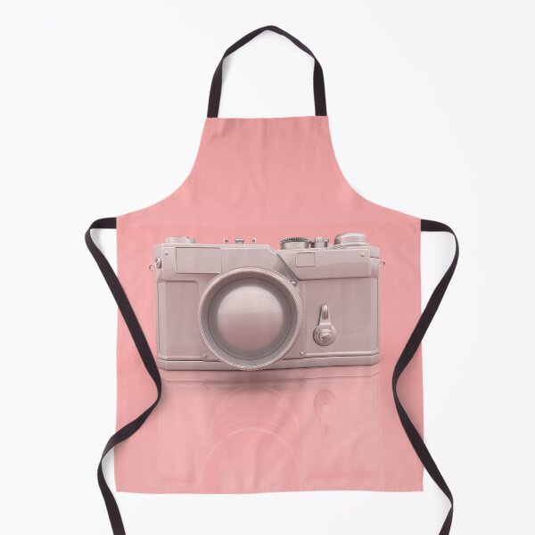 Item preview, Gray camera on pastel pink background and the camera reflected on the floor designed and sold by DecorForYou.