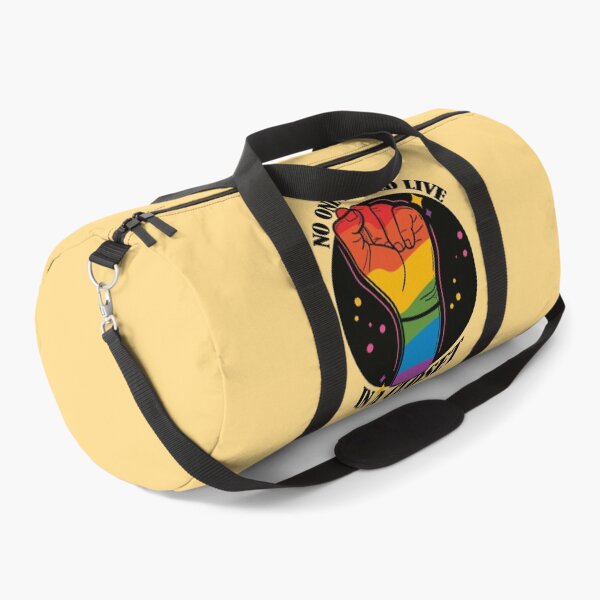 Item preview, No Should live in a closet- LGBTQ Rainbow Fist- Pride- Black Text Version designed and sold by EvaWolf.