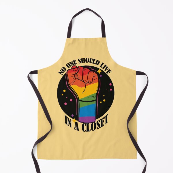 Item preview, No Should live in a closet- LGBTQ Rainbow Fist- Pride- Black Text Version designed and sold by EvaWolf.