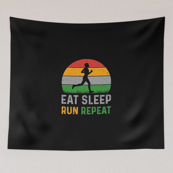 Item preview, Retro Vintage Eat Sleep Run Repeat Running Funny Gif| Perfect Gift designed and sold by sherricam.