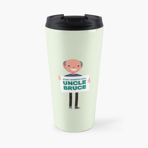 Stock Markets With Uncle Bruce Avatar holding sign Travel Mug