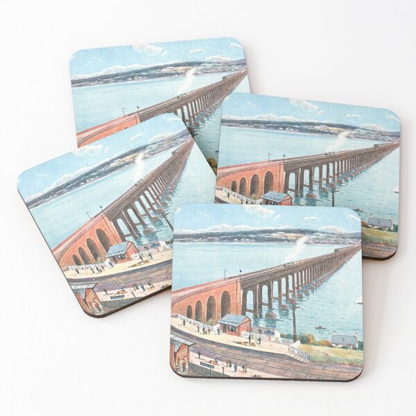 Item preview, Vintage Illustration of Dundee, Scotland - Tay Bridge From The South designed and sold by yourscotland.