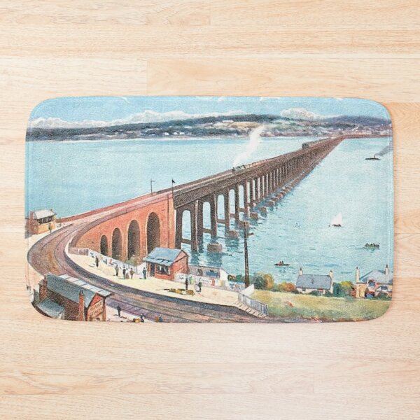 Item preview, Vintage Illustration of Dundee, Scotland - Tay Bridge From The South designed and sold by yourscotland.