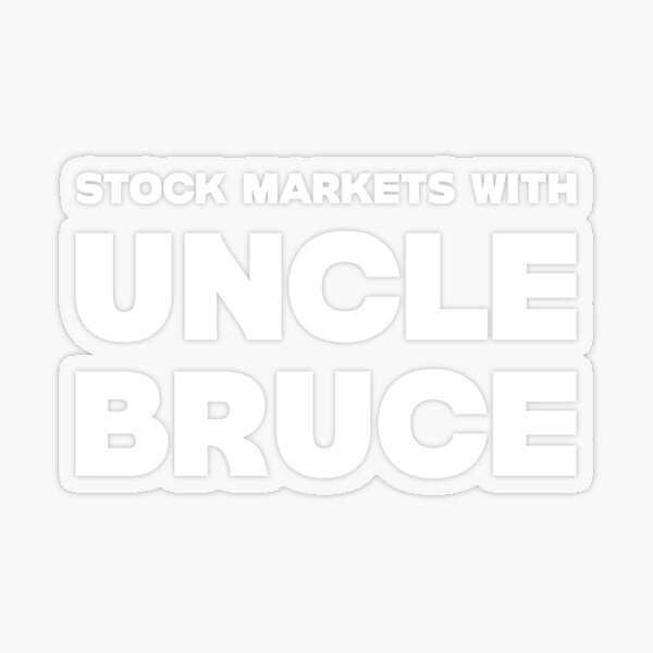 Stock Markets With Bruce new logo Transparent Sticker