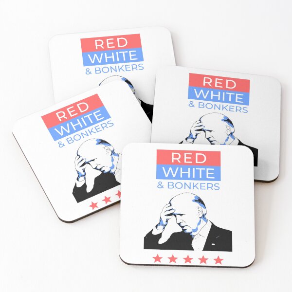 Item preview, Multiple Products! July 4 USA Red White Blue (Bonkers) Graphic Art, Funny President Biden designed and sold by PeriodicLabel.