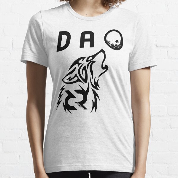 Decred DAO wolf © v2 (Design timestamped by https://timestamp.decred.org/) Essential T-Shirt