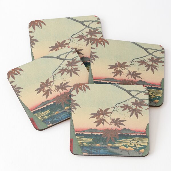 Item preview, Maple Trees at Mama, Tekona Shrine and Linked Bridge designed and sold by japanese-ukiyoe.
