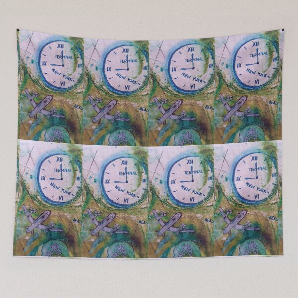 Item preview, Terminal New York, Berlin, clock, airport, Travel time designed and sold by NessArtByEwa.