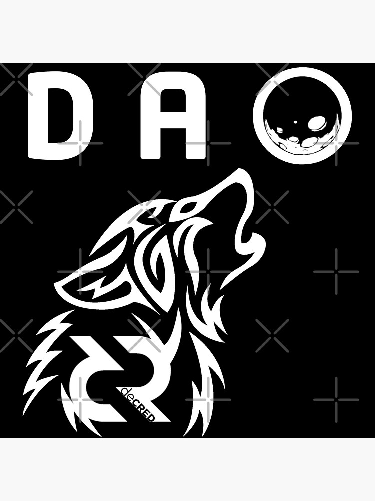 (sticker) Decred DAO wolf © v3 (Design timestamped by https://timestamp.decred.org/) by OfficialCryptos