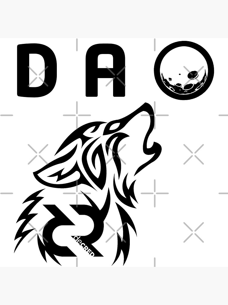 (sticker) Decred DAO wolf © v4 (Design timestamped by https://timestamp.decred.org/) by OfficialCryptos